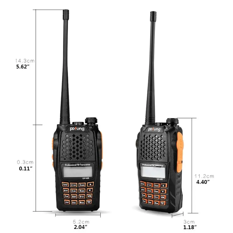 Baofeng UV-6R Walkie Talkie 400-470MHz двухдиапазонный двухсторонний радиоприемопередатчик