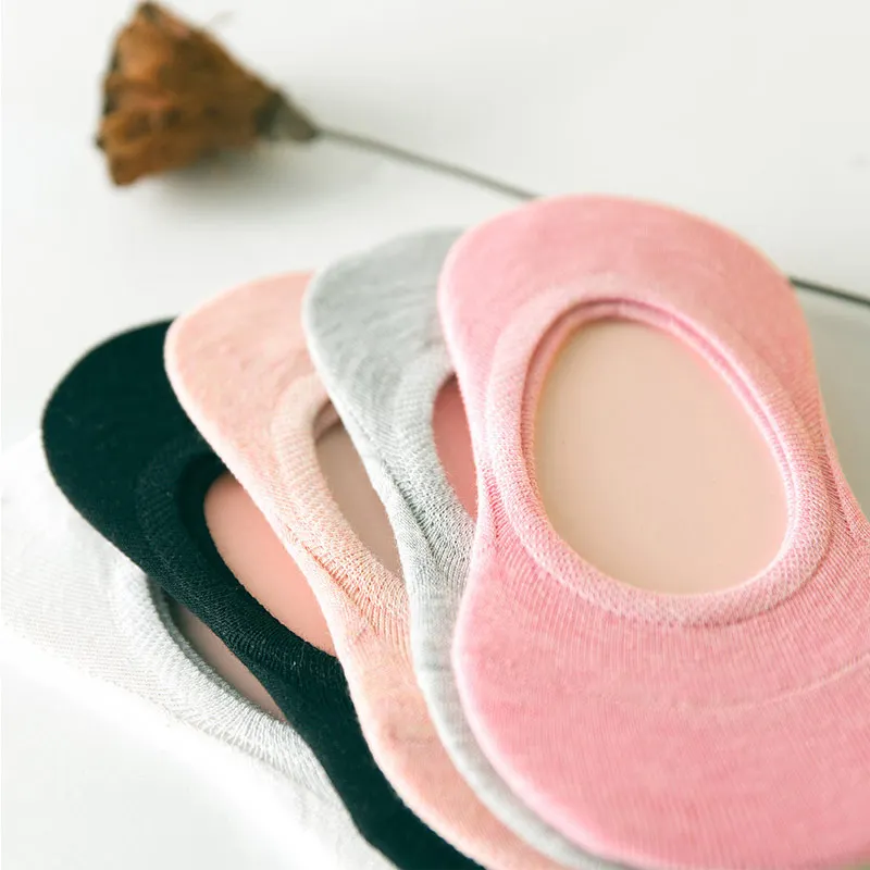 5 пар милых хлопковых женских носков с мультяшными животными невидимые носки