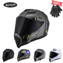 Мотоциклетный шлем для мужчин Полный мотоциклетный шлем в ABS материал шлем для мотоспорта, мотокросса в горошек Сертификация
