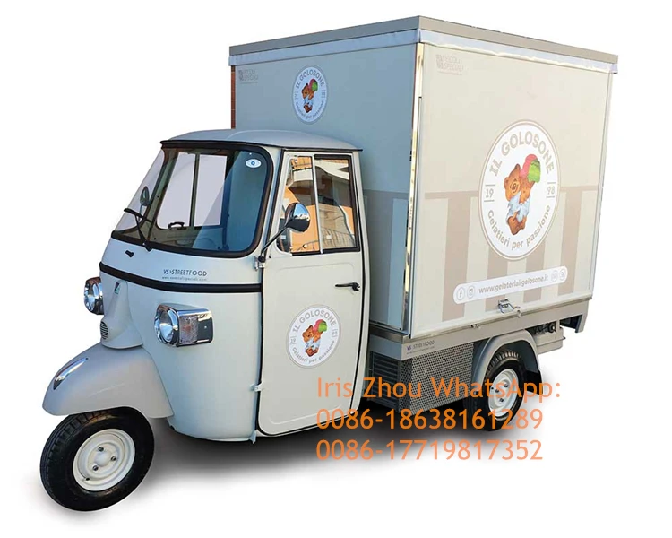 Зрелище на заказ Piaggio Ape фургон для общественного питания Piaggio Ape грузовик Piaggio мобильный бар для продажи