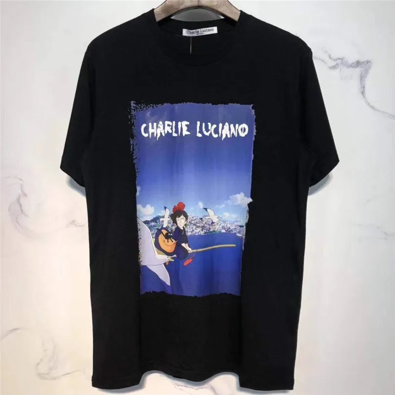 Футболки с рисунком из аниме «Charlie luciano» для мужчин, лучшее качество, хлопковая футболка, футболка с надписью «Charlie luciano»