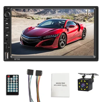 

New 2 Din Car Radio 7 Inch Bluetooth Stereo Multimedia Player Radio MP3 MP5 Capacitive Press Screen Auto Radio Support Rear View