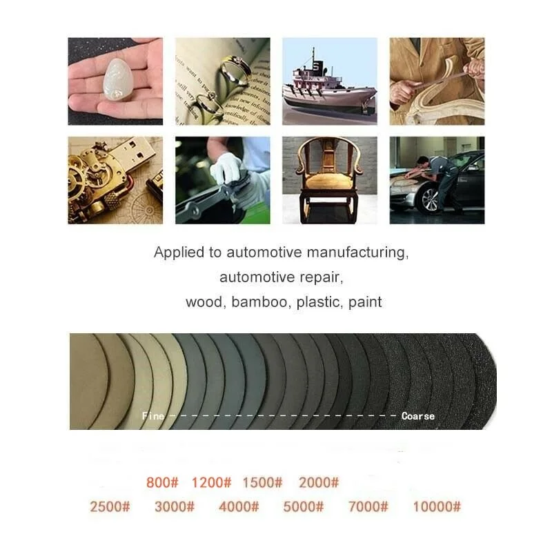 50PCS 3inch Wet Or Dry Sandpaper Hook And Loop Silicon Carbide Sanding Discs For Artificial Stone New | Инструменты