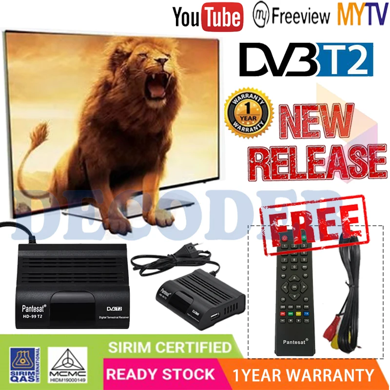 

DVB HD-99 T2 Receiver Satellite Wifi Free Digital TV Box DVB T2 DVBT2 Tuner DVB C IPTV M3u Youtube Russian Manual Set Top Box