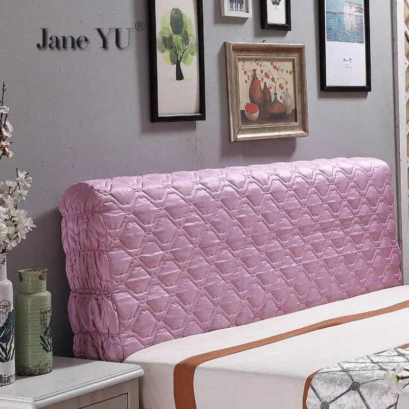 

JaneYU Double Sided Cotton Bedside Hood European Arc Dust Cover Protective Cover Leather Bed All Wrapped Headboard Cover