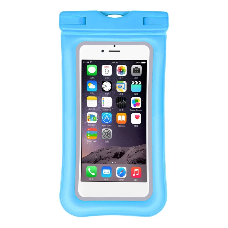 Light Blue Водонепроницаемая сумка для водного спорта, чехол для телефона, сухая сумка, чехол для ночного света с сенсорным экраном, универсальные сумки для плавания на открытом воздухе - Цвет: Light Blue