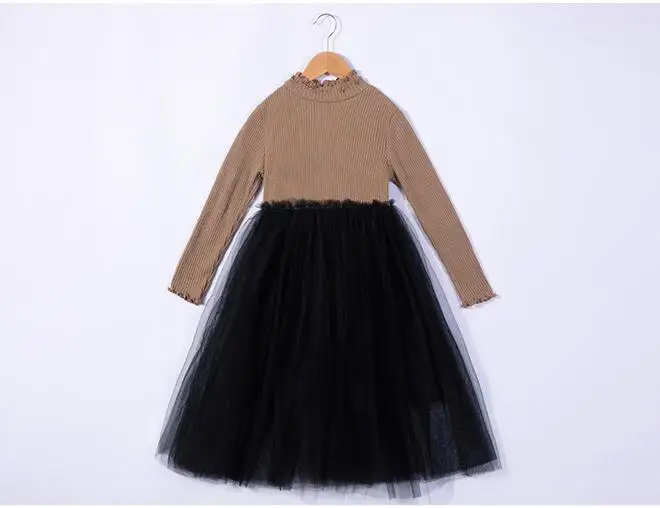Autumn Girls Dress Teenage Girls Tulle Long Sleeve Party TUtu Dresses Kids Dress Children Clothes