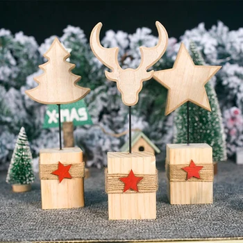 

Wooden Gift Elk Five-pointed Star Pendant Ornament Tree Decoration Christmas
