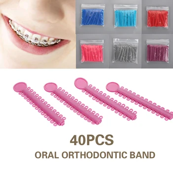 

Dental Ligature Comfortable Durable 6 Color 40Pcs Accessories Tools Dental Ties Rubber HospitalTooth Tooth Bands