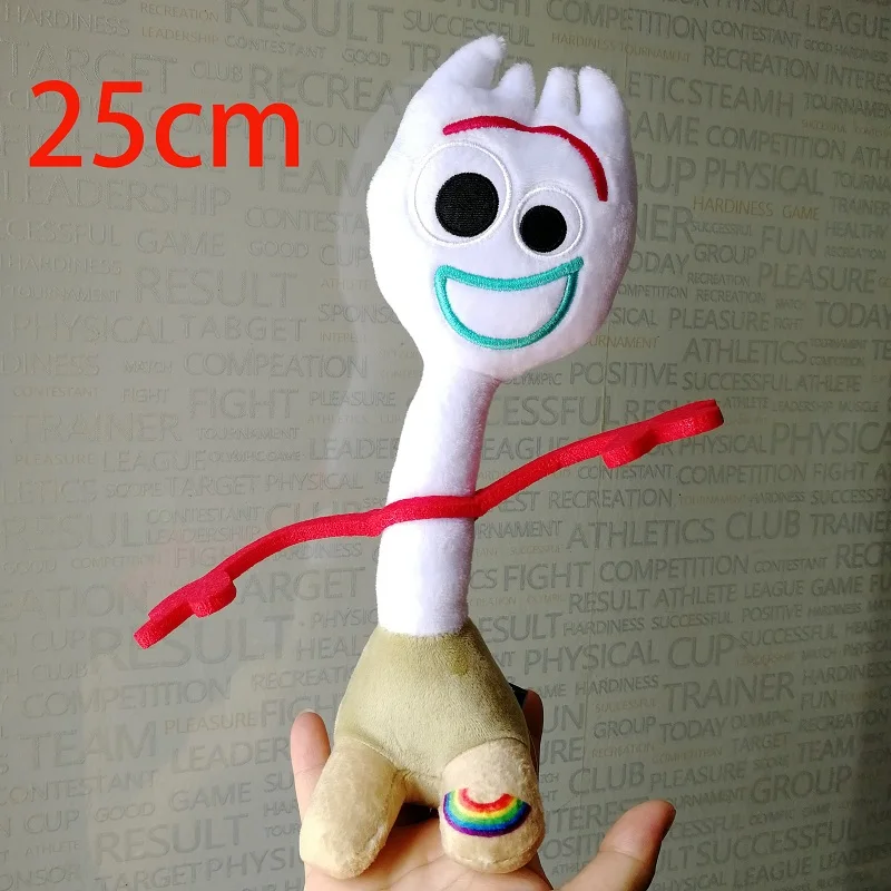 Подарочный сувенир для вечеринок игрушка из фильма История 4 Forky Мягкая Плюшевая Кукла для ключей аниме, плюшевая детские игрушки дети подарок на день рождения Peluche - Цвет: 25cm