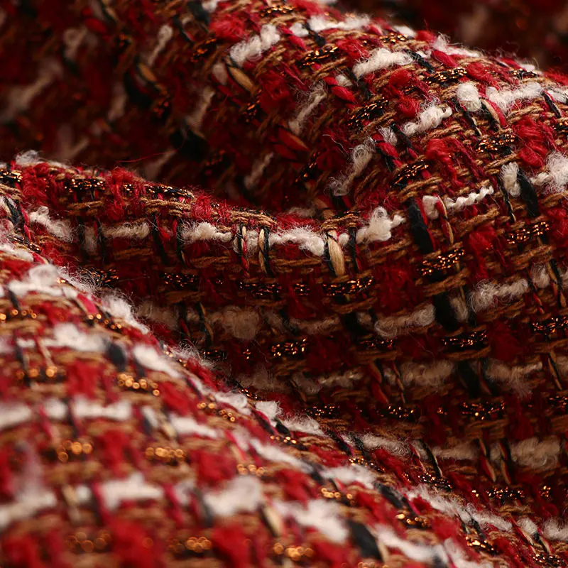Alta qualidade tweed costura outono e inverno