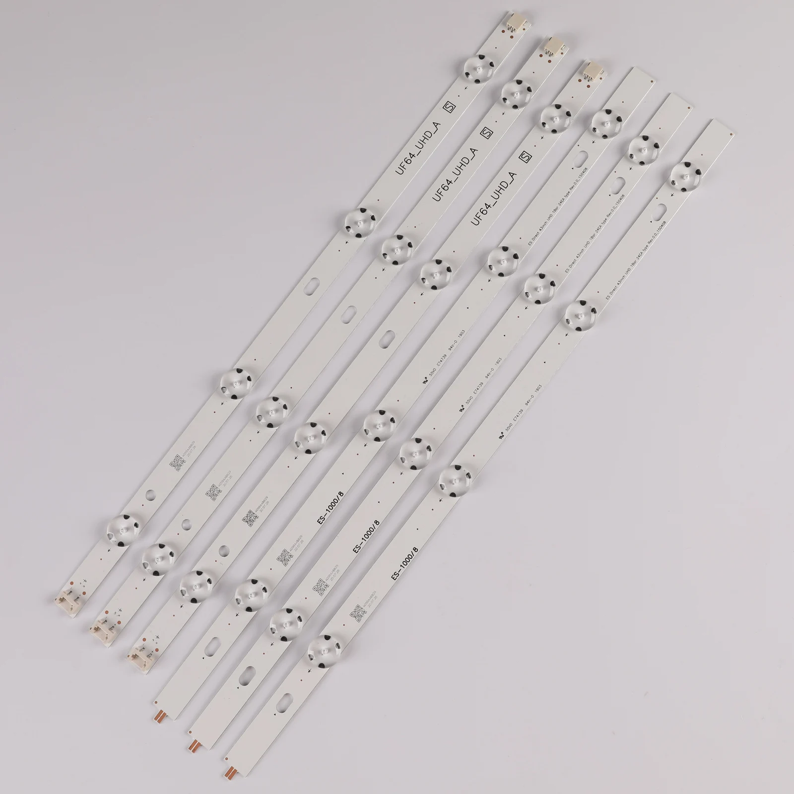 

New Kit 6 PCS 8LEDs 850mm LED backlight strip for LG 43LH604V 43LH60_FHD_A Type UF64_UHD_A 43UH610V 43UF640 43UH610A 43LH5700
