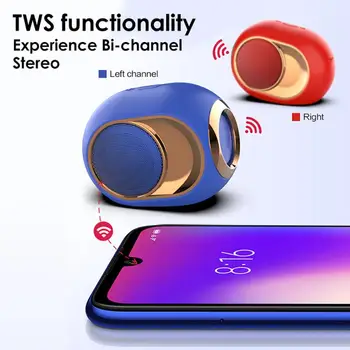 

X6 Bluetooth Speaker Portable Speakers Wireless Soundbar Stereo Music Surround Super Bass Speaker HiFi Sound（PTCS）