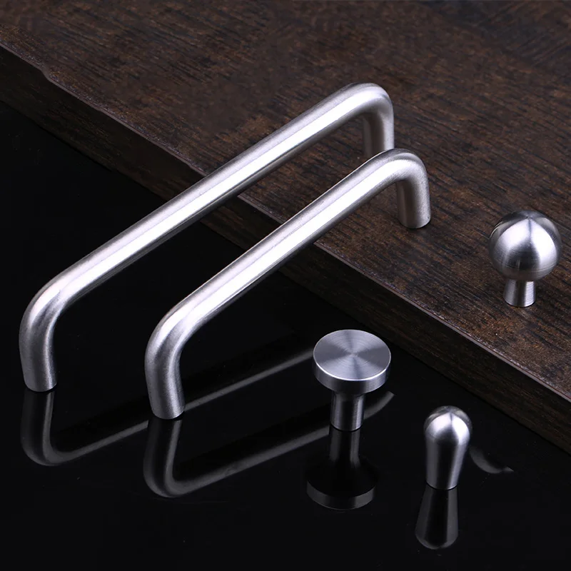 Современная 304 ручка и из нержавеющей стали простая дверца кухонного шкафа