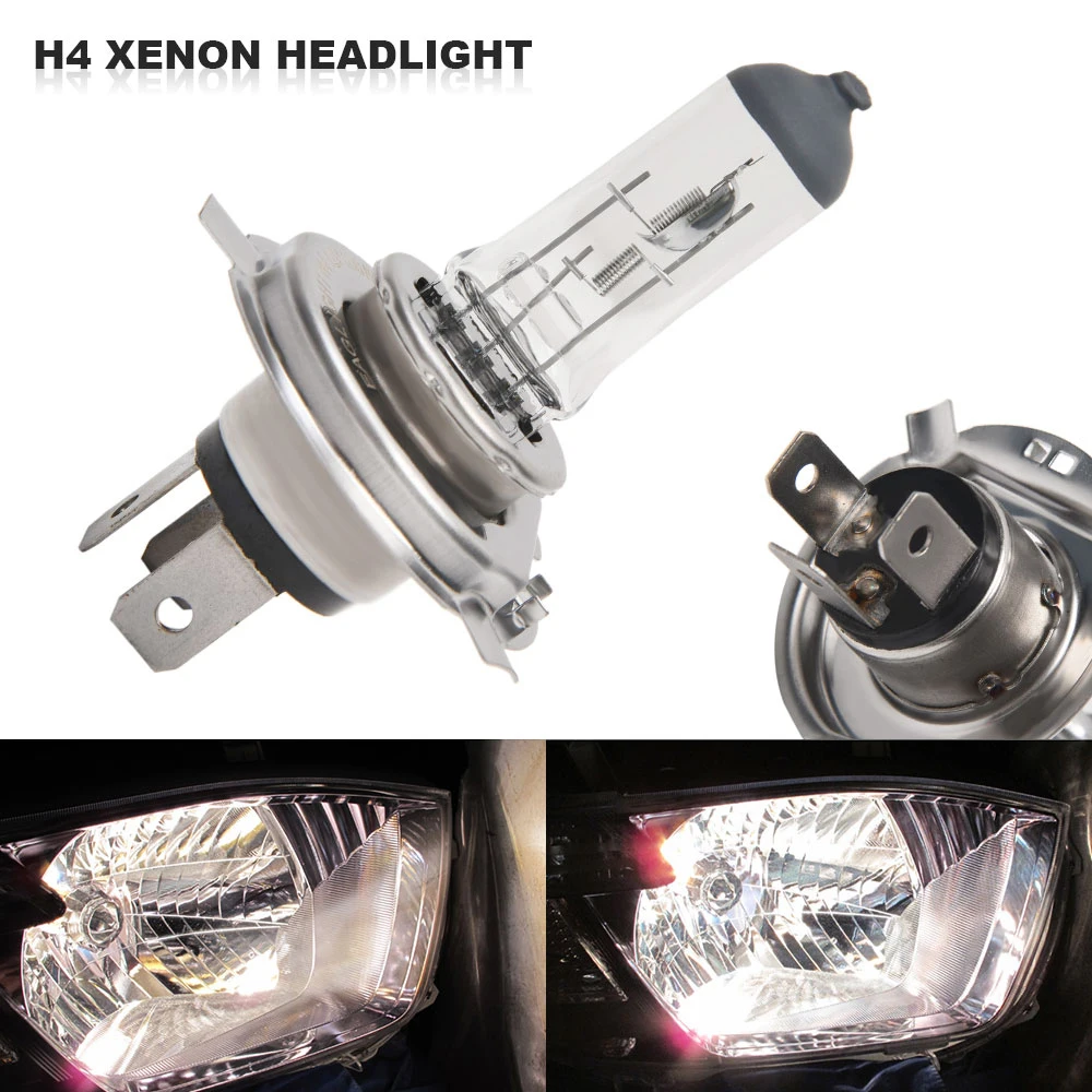 Прозрачный свет H4 лампы фар галогенные лампы H4 100W 12V 6000K Автомобильные фары автомобиля аксессуары для P43T держатель лампы