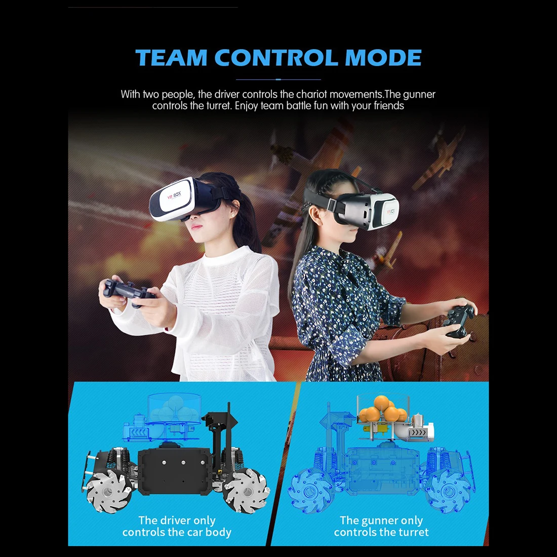 DIY Паровая Omni колесница колеса VR видео Wifi управление XR мастер Интеллектуальный программируемый боевой робот для STM32-черный
