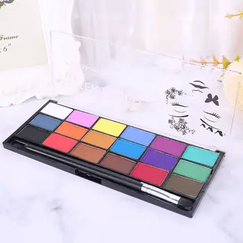 

Free shipping 18 Color Non-toxic Body Face Makeup Cosplay Pigment Devil w/ Brush Water Soluble