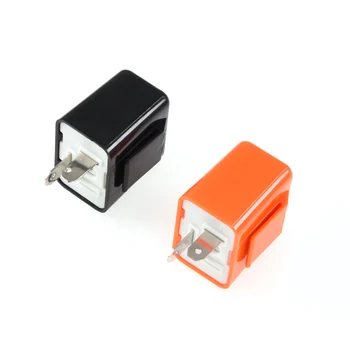 

2-Pin Motorcycle Car Flasher Relay Speed Adjustable Turn Signal Hazard Warn Hyper Flash 12V Replacement Electronic Accessories