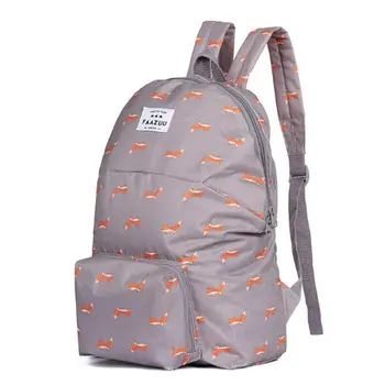 

Large Capacity Folding Durable Oxford Women Backpack Korean Cartoon Printed Teenage Girls Students School Bag