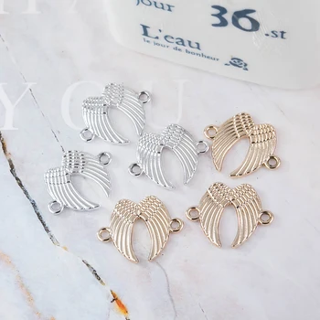 

10pcs/lot Gold Silver Color Wing Charms Pendants For Jewelry Making DIY Necklace Bracelet Jewelry Accessories