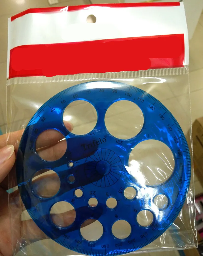 1 шт. Новый круговой пластиковый шаблон линейки круг пэчворк ноги 360 градусов для