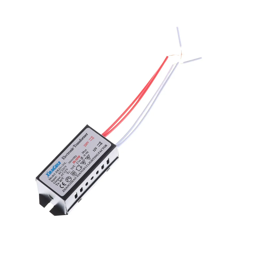 1PC AC 220V to 12V 20-50W LED Lighting Transformator Halogen Lamp Electronic Transformer LED Driver Power Supply