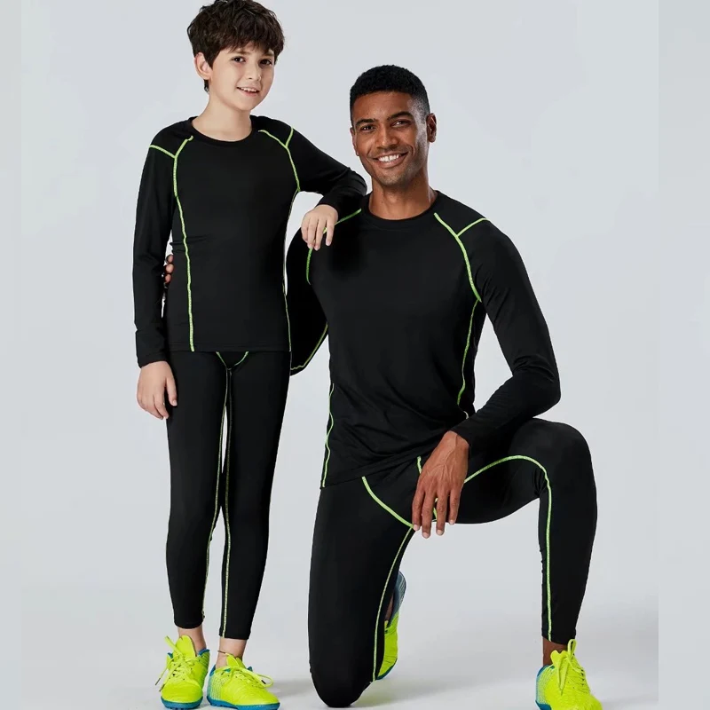 Kids Boy Compression Base Layer Thermal Sport Skins Under Gear Long Pant  Legging