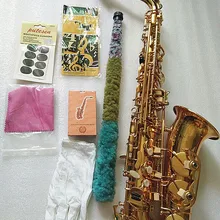 Альт-саксофон высокого качества e-плоский саксофон профессиональный музыкальный инструмент латунный позолоченный саксофон жемчужные кнопки с Чехол