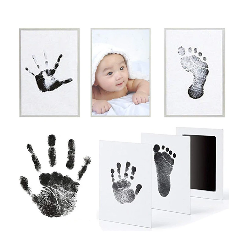 

Baby Care Non-toxic Baby Handprint Footprint Imprint Kit Baby Souvenirs Casting Newborn Footprint Ink Pad Infant Clay Toy Gifts