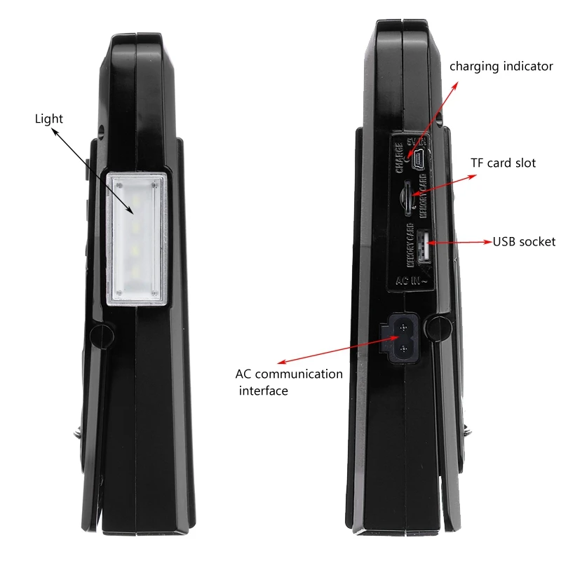 FFYY-Открытый Солнечный Am/Fm радио со светодиодной лампой Tf карта динамик power Bank функция для зарядки телефона источник питания