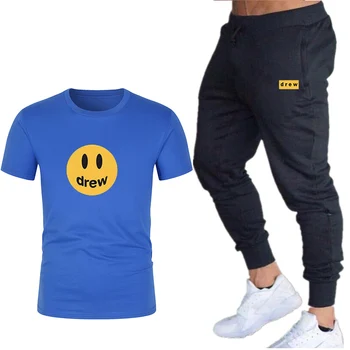 

Harajuku T-shirt 2020 summer streetwear T-shirt men's hip-hop T-shirt oversized cotton printingtop + pants