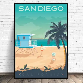 

San Diego Travel Canvas Art Print Wall Poster Living Room Decoration No Frame