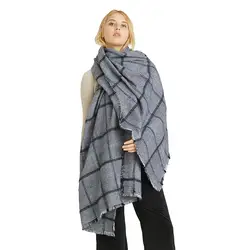 2019 осень-зима европейский и американский большой стиль имитация кашемировый шарф, утолщенный шарф теплый Одноцветный