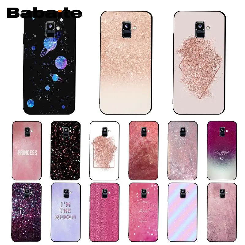 Babaite золотой розовый блестящий чехол для телефона Samsung Galaxy A7 A50 A70 A40 A20 A30 A8 A6 Plus A9 2018