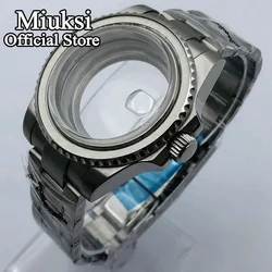 Premium 40mm Silver Watch Case with Sapphire Glass for ETA2824-PT5000-2130 (B with date window)