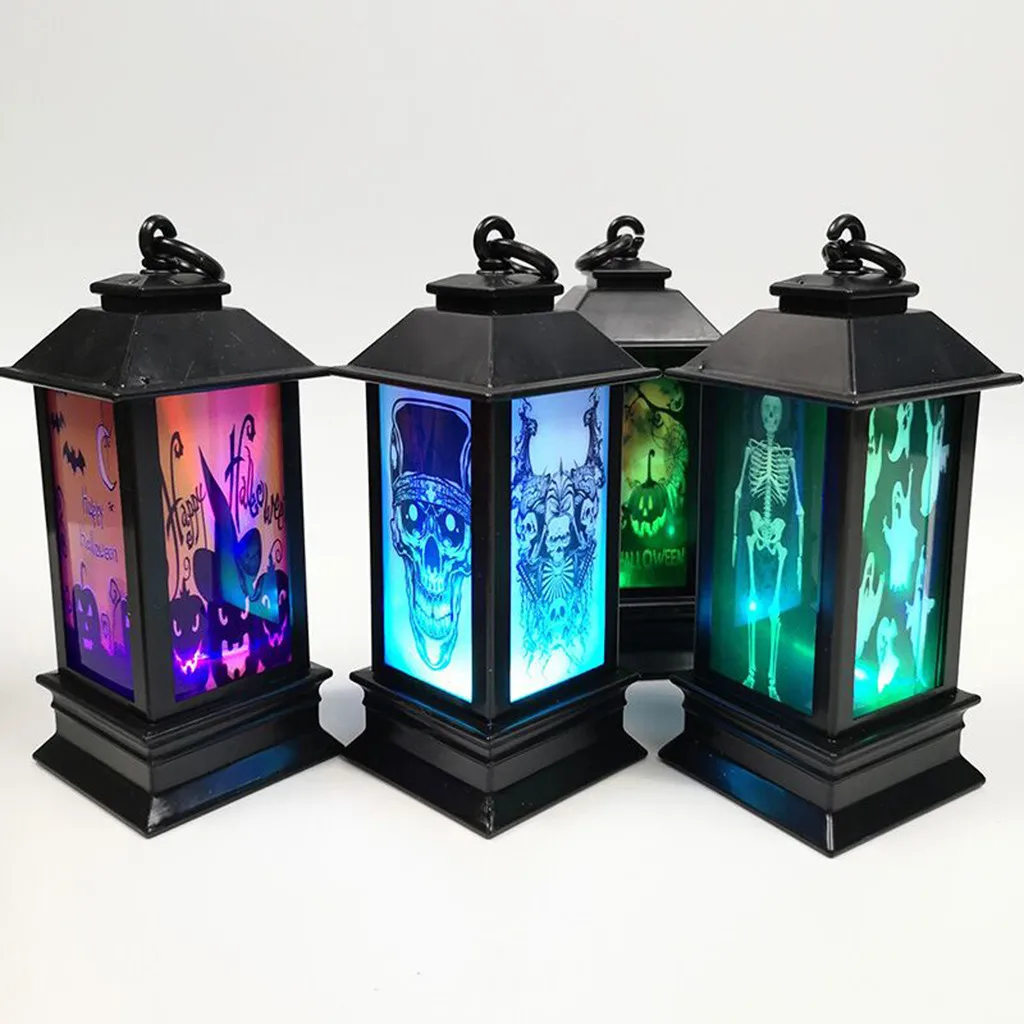 

4PC New Dropship Halloween Atmosphere Lamp Props Plastic Glowing Night Lighthouse Led Night Light Home Decor Creative Gift 94