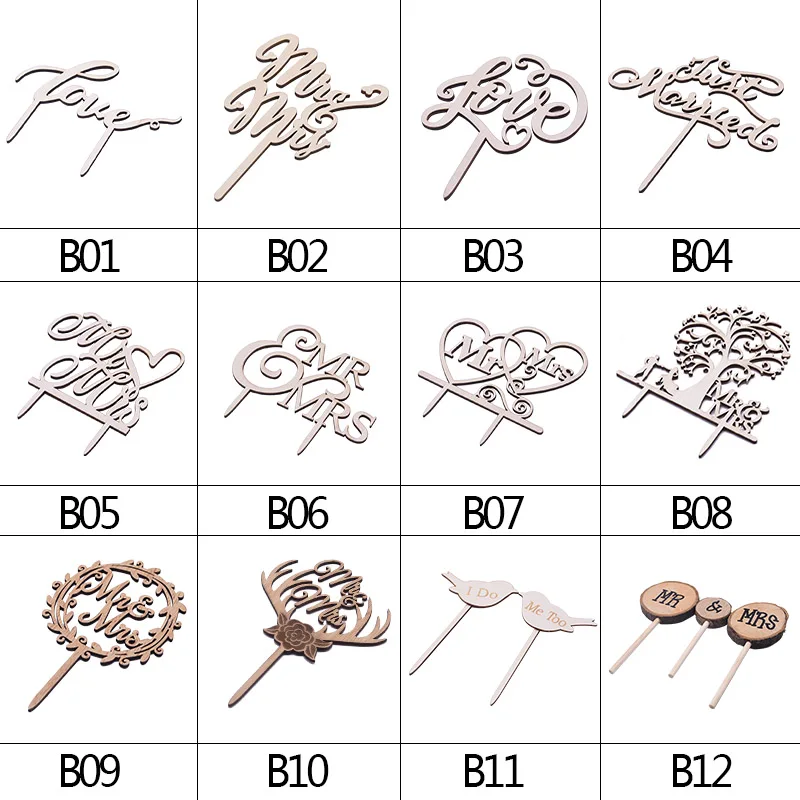 1 шт. Mr& Mrs свадебный торт Топпер DIY деревянные буквы украшения для торта для невесты сувениры для жениха подарки для помолвки вечерние принадлежности