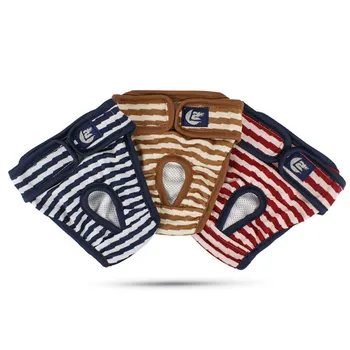 

Pet Dog Washable Small And Medium Dog Diapers Durable Premium Female Dog Reusable Sanitary Wraps Striped Panties