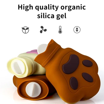 

Reusable Hand Warmer Microwave Heating Leakproof Winter Hot Water Bottle Pain Relief Cartoon Bear Silicone Cute Cold Therapy