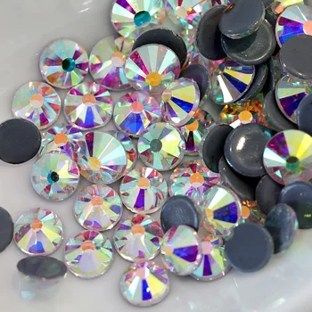 

2028 SS4 To SS40 Best-Quality Crystal AB Glass Hot Fix Rhinestones Flatback Clear Hotfix Rhinestones For Wedding Dress B0230