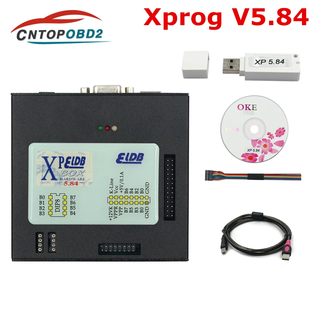 Новейшая версия Xprog V5.84 M металлическая коробка лучше XPROG CU программист инструмент добавить больше интерфейса авторизация USB ключ полный адаптер