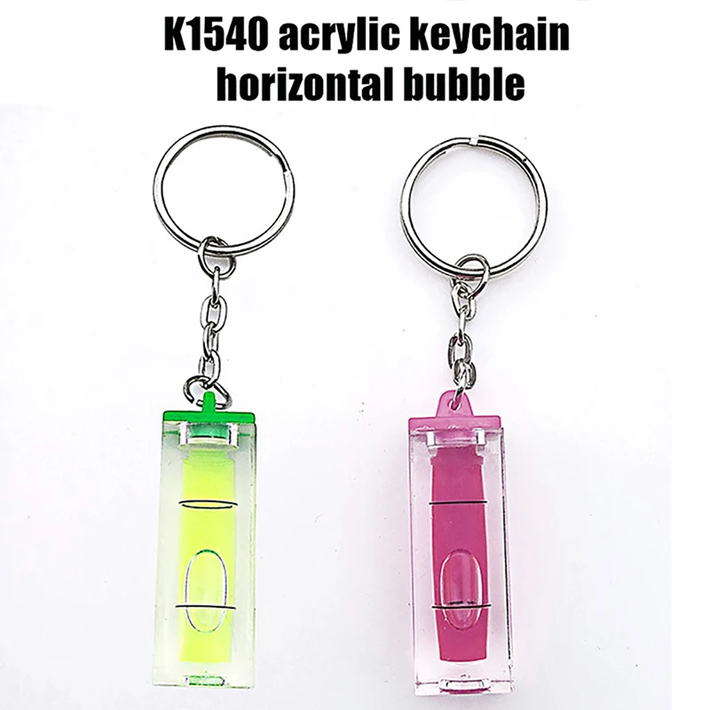 

2020 DIY Mini Bubble Level Spirit Level High Accuracy Inclinometer Liquid Level Indicator With Keychain Red/green