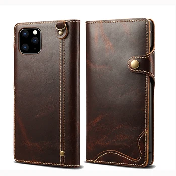

For IPhone 11 Pro Max Case Genuine Leather Wallet Protection Flip Cover for IPhone 7 8 Plus X XS Max XR 11 Pro Max Case