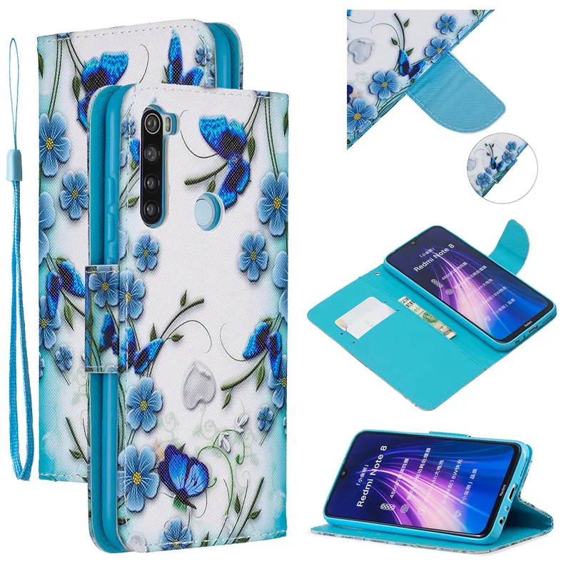 COOLY кожаный чехол-бумажник с откидной крышкой для Xiaomi Redmi Note 8 Pro 7 9T 7A K20 6 Pro 6A 5 5A задняя крышка чехол для телефона с рисунком кота мрамора