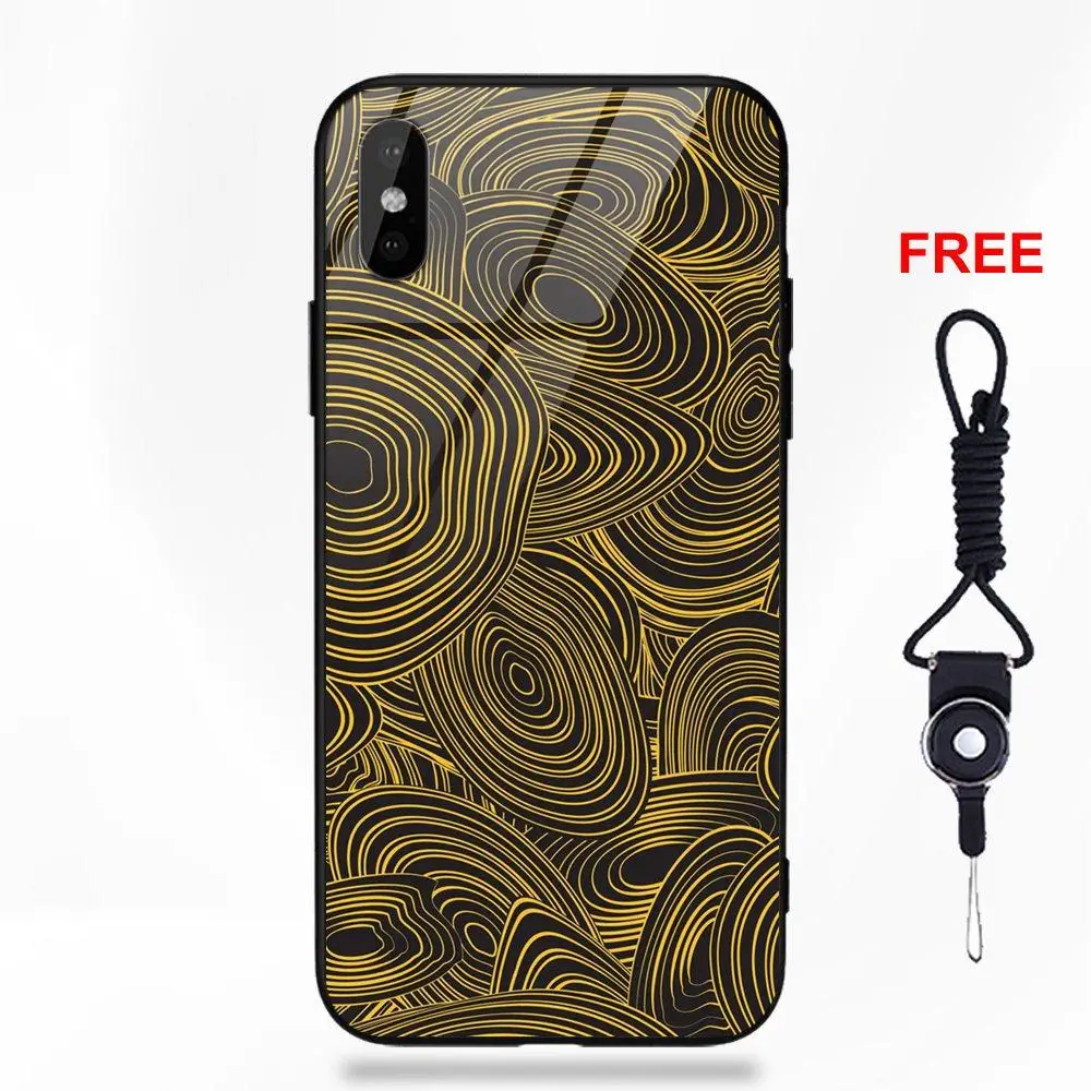 Для Apple iPhone 5 5C 5S SE 6 6S 7 8 Plus X XS Max XR рисунок мягкий ТПУ чехол+ закаленное стекло крест черный Золотой Мрамор трещина печать - Цвет: as picture