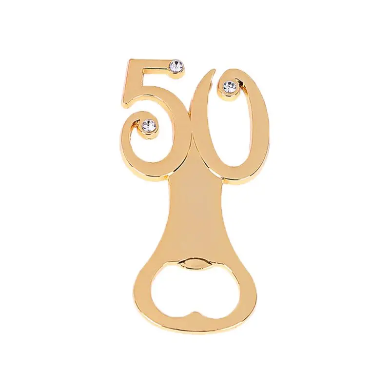 Novelty Digital 50 Beer Bottle Opener 50th Anniversary Birthday Souvenir For Guest Wedding Engagement Party Gift
