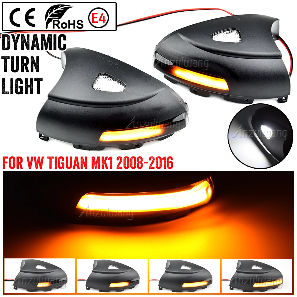 Dynamic Turn Signal+puddle Lights For Vw Tiguan Mk1 5n 20072016 Light