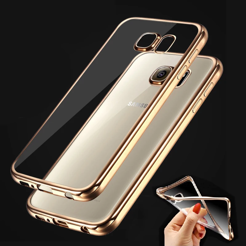 Роскошный позолоченный дизайн ТПУ чехол для samsung Galaxy S5 S6 S6edge S6 sdge Plus S7 S7 Edge чехол для телефона s