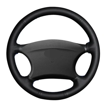 

Car Steering Wheel Cover DIY Hand-stitched Black Artificial Leather For Chevrolet Niva 2002-2009 Lada 2110 2011-2014