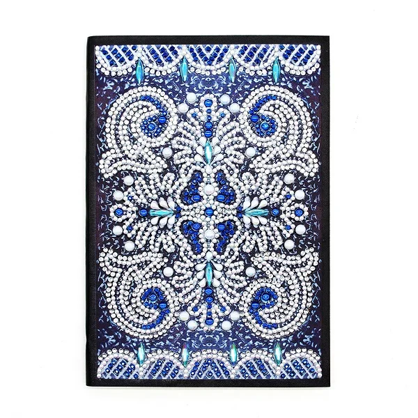 Meian DIY Art Алмазный альбом для рисования дневник круглый дрель вышивка мозаикой из стразов A5 64 страниц картина сова с изображением павлиньей мандалы - Цвет: NB05